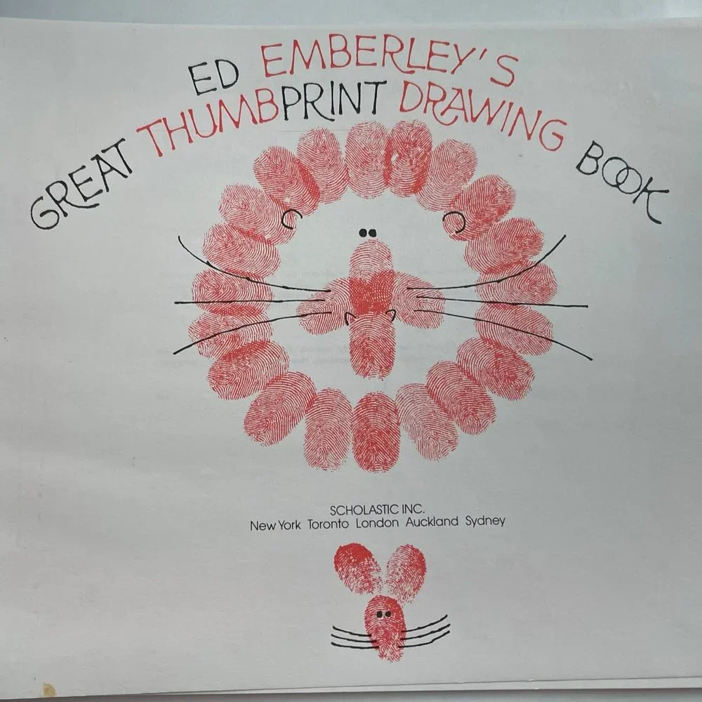 Great Thumbprint Drawing Book By Ed Emberley Scholastic Inc 1977 - Picture 2 of 6